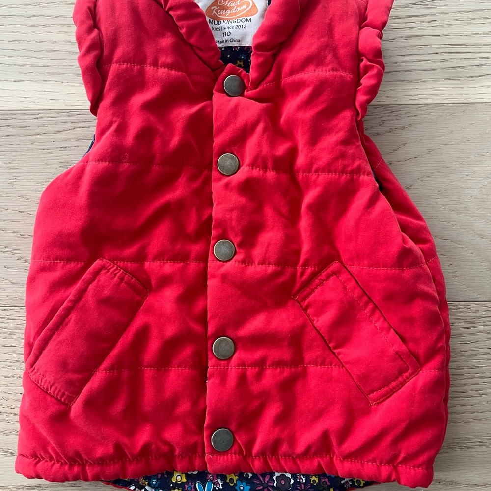 Vintage Kids Red Puffer Vest